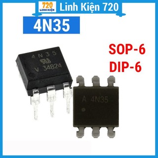 Opto 4n35 cách ly quang dip6 / smd6 6 chân cắm, chân dán tùy chọn