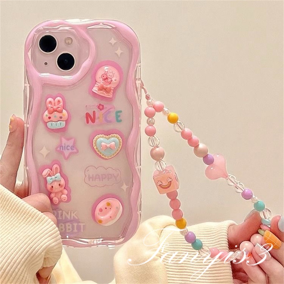 Ốp Điện Thoại Silicone tpu Mềm Họa Tiết Thỏ 3d Cho iphone 15 14 13 12 11 pro max x xr xs max 8 7 6s plus se 2020