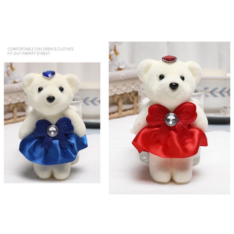 Móc Khóa Hình Gấu Teddy Mini 11cm Dễ Thương