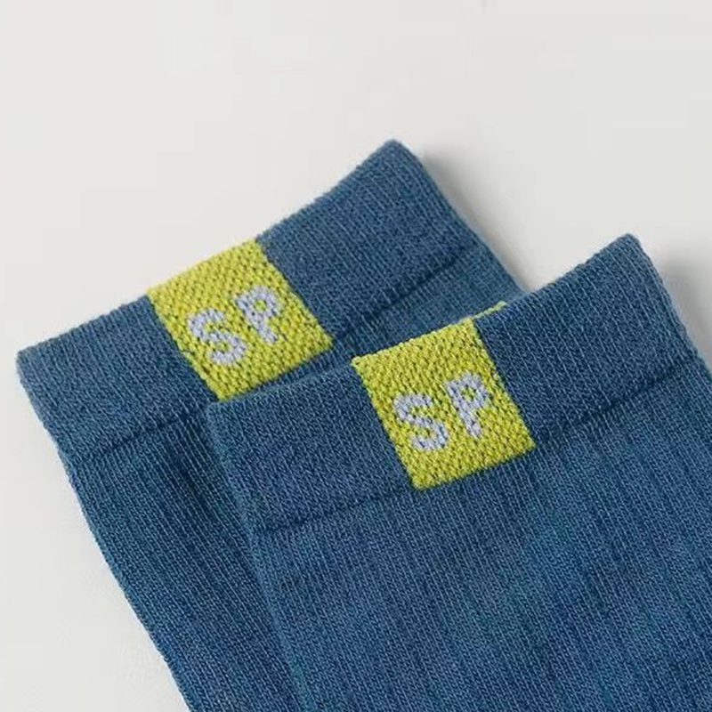 Set 5 Đôi Vớ cotton in Chữ Đơn Giản Cho Nam