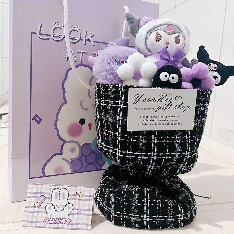 Búp Bê Nhồi Bông Kuromi Xinh Xắn Đáng Yêu