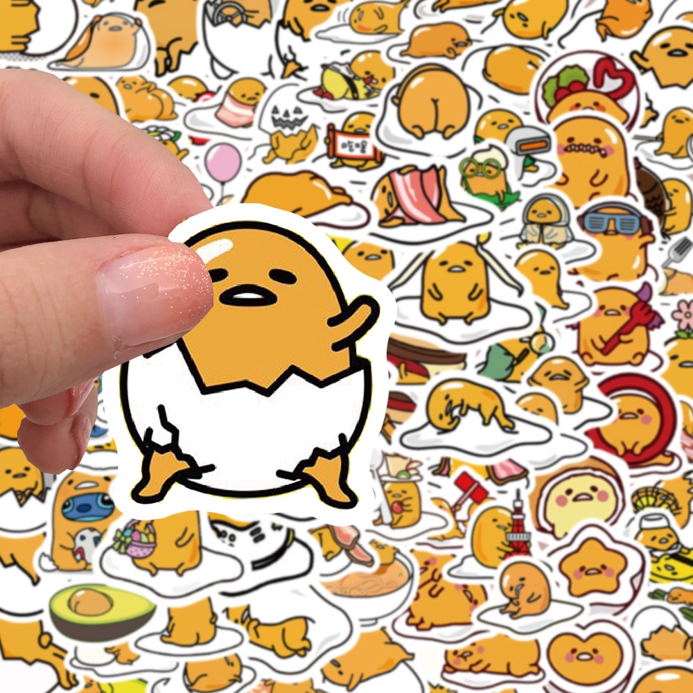 Bộ 100 Miếng Dán Chống Thấm Nước Họa Tiết Hoạt Hình Dễ Thương Dùng Trang Trí Nón Bảo Hiểm / Xe Đạp