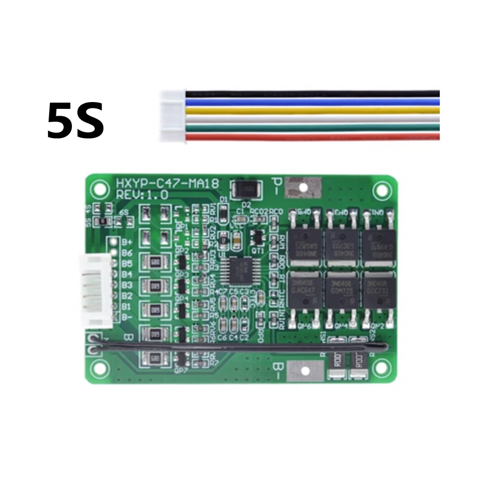 Bảng Mạch Sạc Pin lithium lmo 4s / 5s / 6s / 7s bms 16.8v 21v 20a 18650 Sự Bảo Vệ