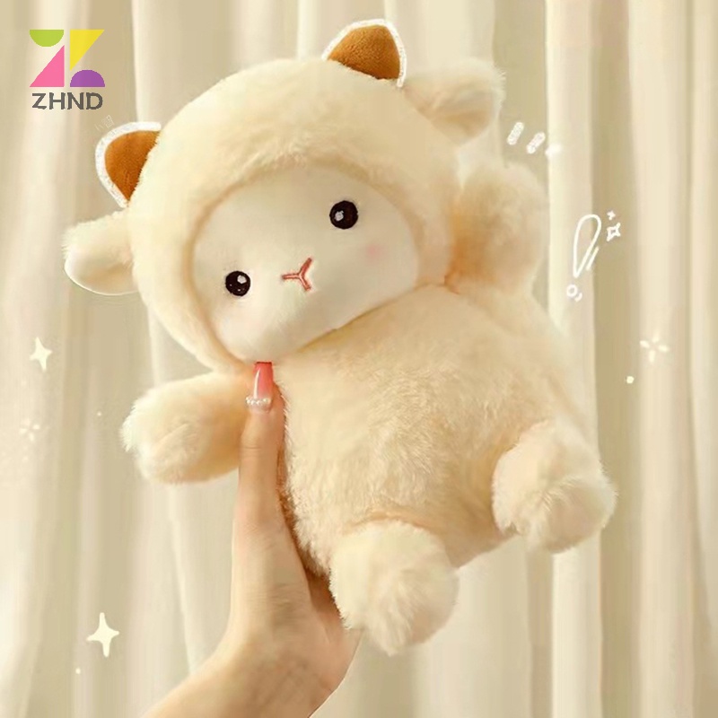 Zhuzhengde Thú Nhồi Bông Hình Cừu alpaca 25cm Siêu Dễ Thương