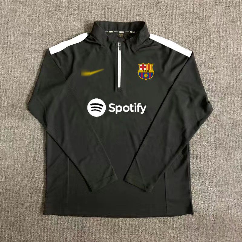 Áo Thun Tay Dài Khô Nhanh Dùng Tập Luyện Thể Thao barcelona Áo Khoác Khóa Kéo Một Nửa In Hình Phong Cách Mới Thu Đông 7 dengbelai 7 dengbelai