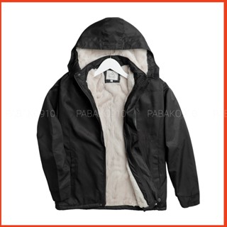 Áo khoác dù trượt nước lót lông có nón PABAKO