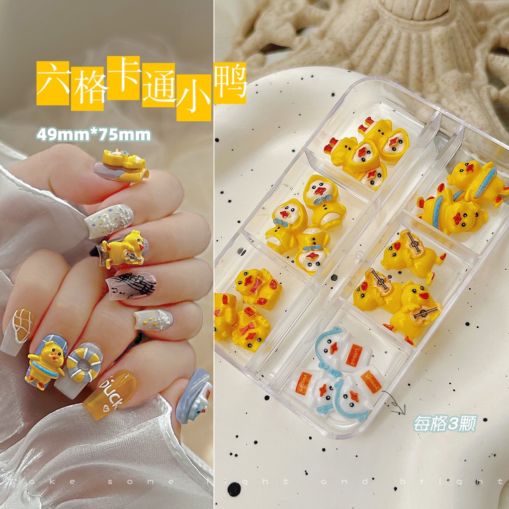 Phụ Kiện Trang Trí Móng Tay Họa Tiết Hoạt Hình Dễ Thương Bắt Mắt