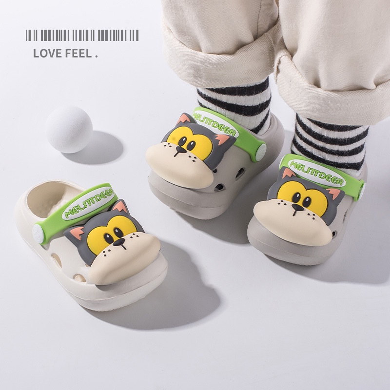 Ayuer Dép crocs Hoạt Hình Mèo / Khỉ Đế Mềm Chống Trượt Cho Bé Trai Và Gái