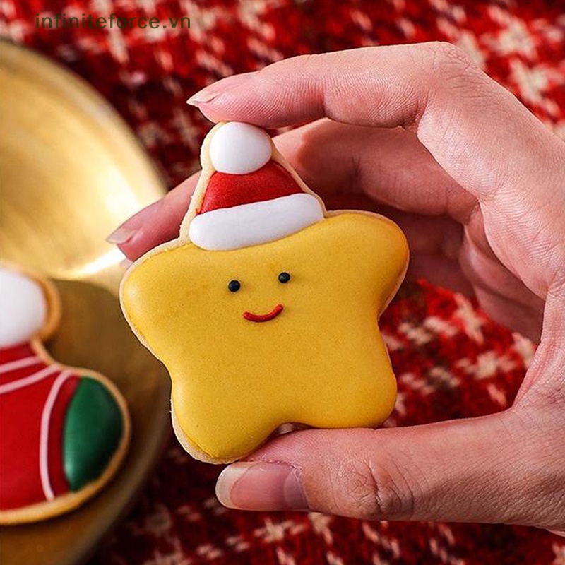 Set 8 / 10 / 11 Khuôn Làm Bánh Quy / Kẹo Mềm / Bánh Quy Họa Tiết Giáng Sinh