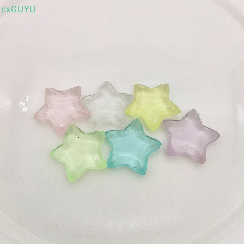 Set 10 Mô Hình Ngôi Sao Dạ Quang mini Bằng Nhựa resin Trang Trí Tiểu Cảnh
