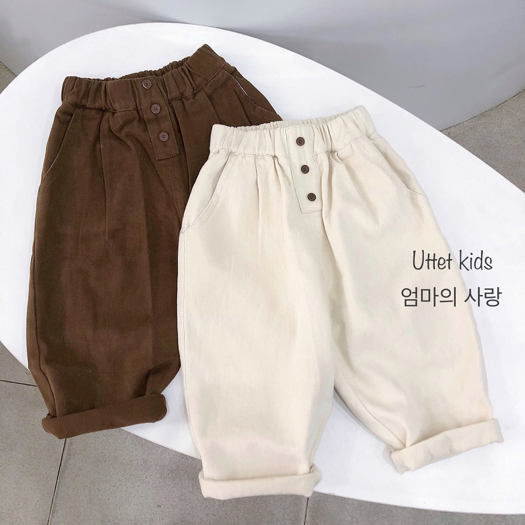 QUẦN KAKI PHONG CÁCH HÀN QUỐC DÁNG BAGGY PHÙ HỢP CHO BÉ GÁI VÀ BÉ TRAI 6336