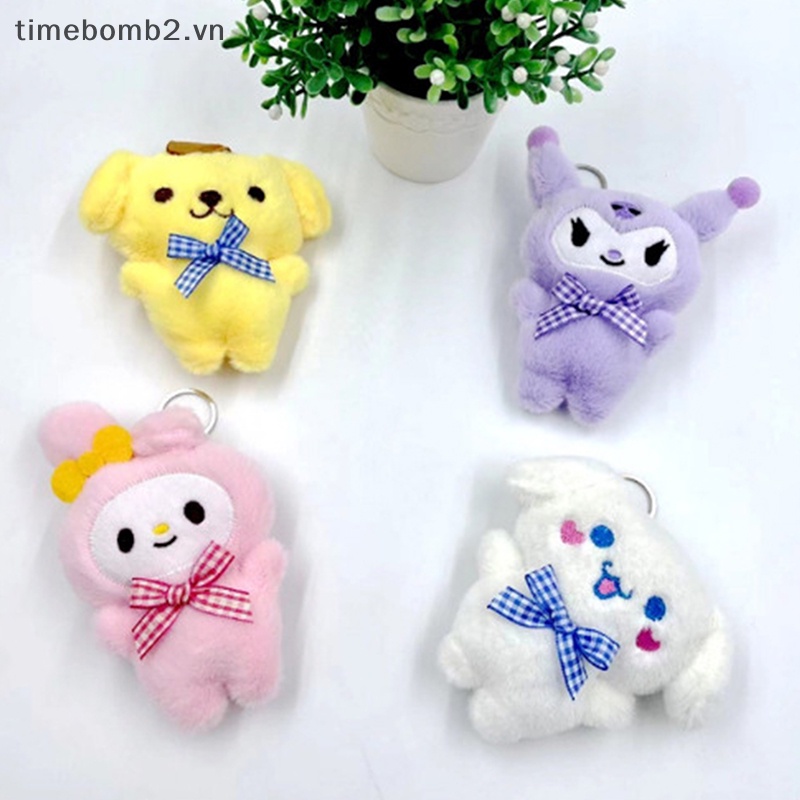 Móc Khóa Thú Nhồi Bông Hoạt Hình kuromi my melody cinnamoroll plushie Dễ Thương Làm Quà Tặng Trang Trí