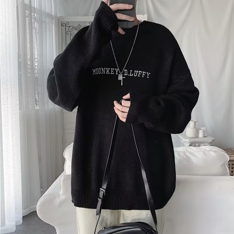 Áo sweater Dáng Rộng Họa Tiết Hoạt Hình Phong Cách Mỹ Cho Nam