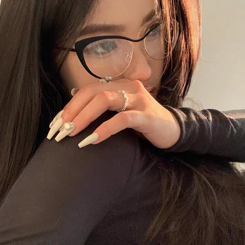 COD Thời Trang Kính Mắt Mèo Chống Ánh Sáng Xanh Phong Cách vintage Phương Tây