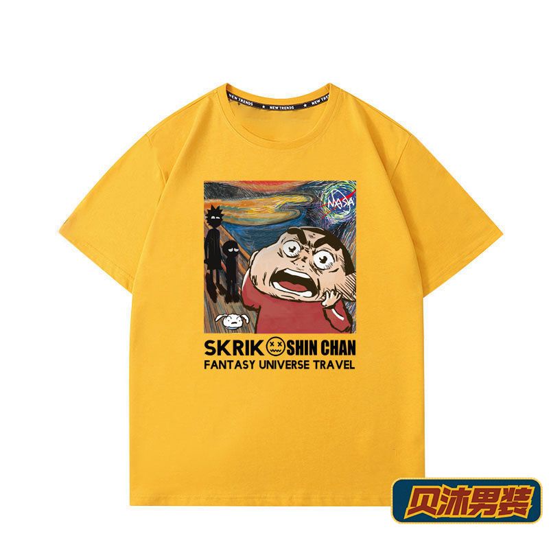 Shin cậu bé bút chì Áo Thun Tay Ngắn In Hình shin-chan Phong Cách Nhật Bản Thời Trang Mùa Hè Mới Dành Cho Nam Nữ