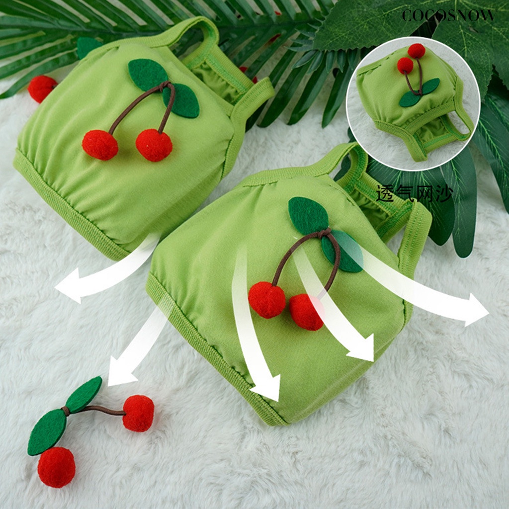 Áo polyester Bắt Mắt Họa Tiết cherry Chống Tràn Cho Thú Cưng