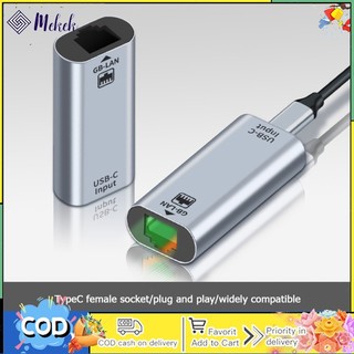 Đầu Chuyển Đổi Thẻ Mạng Cổng usb type c Sang Cổng usb c rj45 Chuyên Dụng