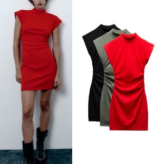 Zara Đầm Cổ Đứng Dáng Ôm Thời Trang Mùa Thu Dành Cho Nữ 5644851