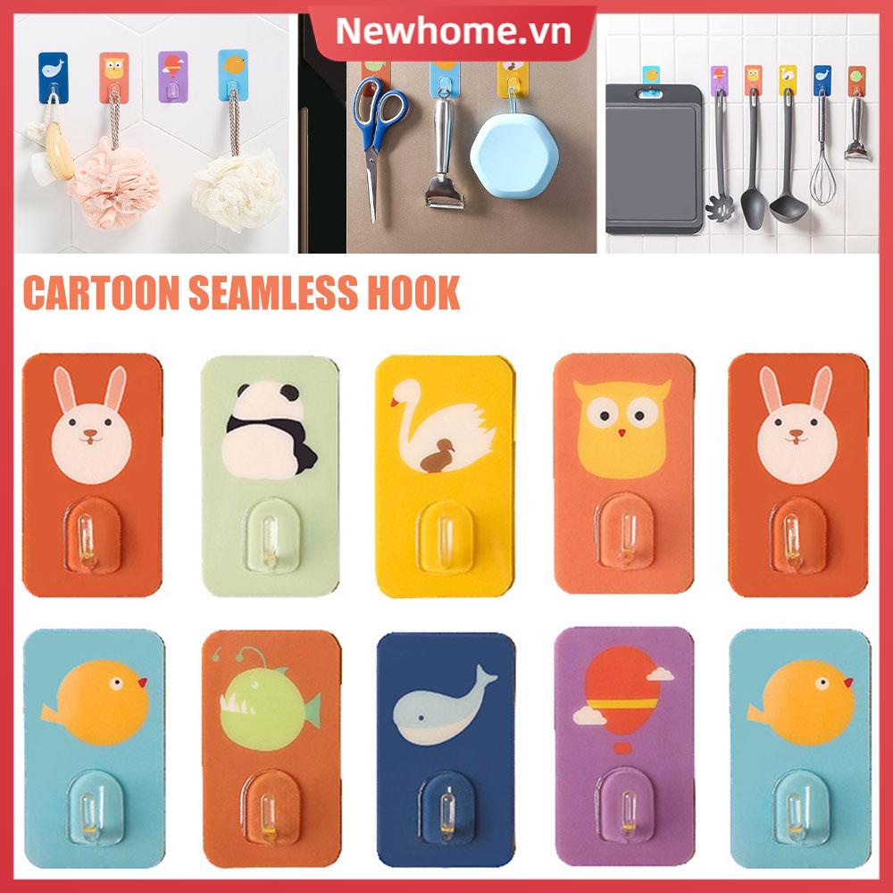 10 Móc Dán Tường Họa Tiết Hoạt Hình Chống Thấm Nước Cho Nhà Bếp / Phòng Tắm Tkc9819