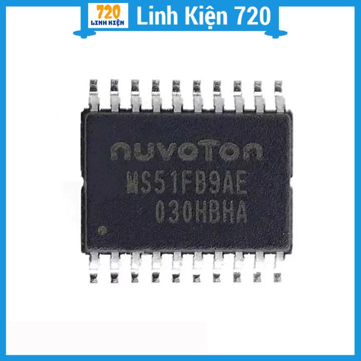 IC Nuvoton MS51FB9AE dải điện áp 2.4-5.5V
