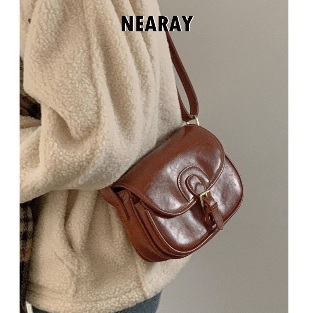 NEARAY túi đeo chéo ví nữ 2023 NEW phù hợp du lịch Fashion ULZZANG Vintage GYB23A01OL 41Z231013