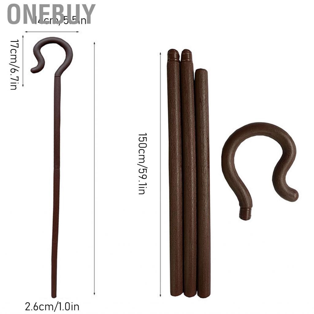 Onebuy Shepherd Cane  Halloween Decorative Props Egypt Pharaoh Scepter for Stage Performances