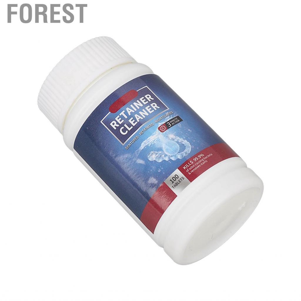 Forest 100PCS  Cleaning Tablets Removes Odor Oral Retainer Cleaner ECA