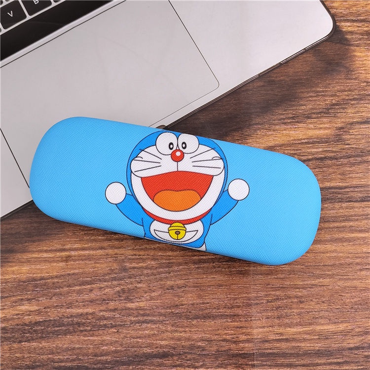 Hộp Đựng Mắt Kính Hình Mèo Máy doraemon Hoạt Hình Màu Xanh Dương Dạng Nén Nhỏ Gọn Giá Trị Cao ins Cho Bé Trai Và Bé Gái