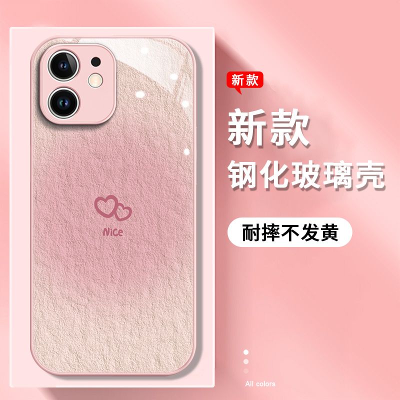 Ốp Điện Thoại Mặt Kính Họa Tiết Tranh Sơn Dầu Cho iphone 15 pro 14promax 13pro 12 11promax 7 8plus xsmax