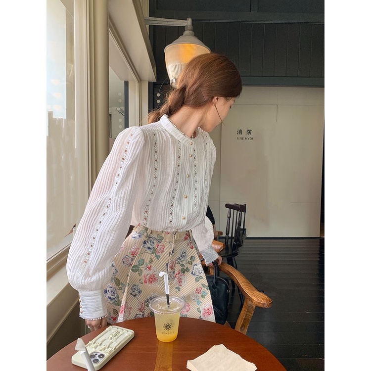 Áo Sơ Mi Tay Dài Khoét Lỗ + Quần Short Mỏng Phong Cách Mới 2023