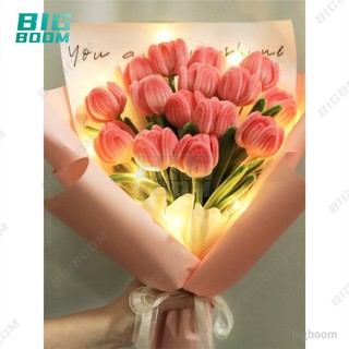 Set hoa tulip kẽm nhung loại 1 handmade