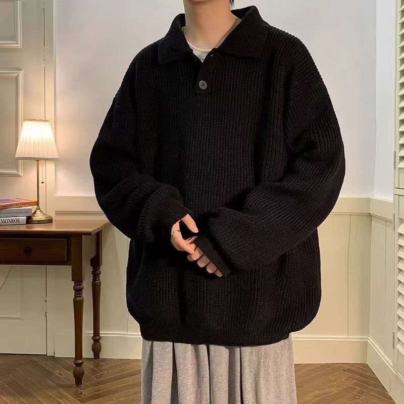 Áo sweater Dày Dặn Màu Trơn Thời Trang Thu Đông Hàn Quốc Chất Lượng Cao Cho Nam