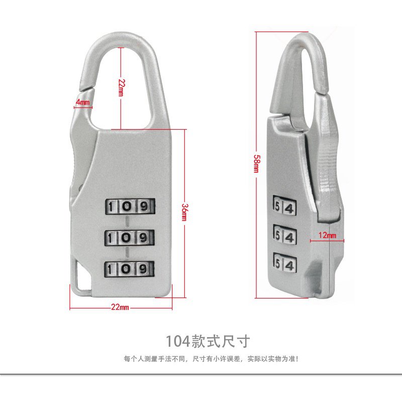 Hoạt Hình Túi Đựng Bút Chì Khóa Vali mini Bằng Hợp Kim Kẽm Chống Trộm