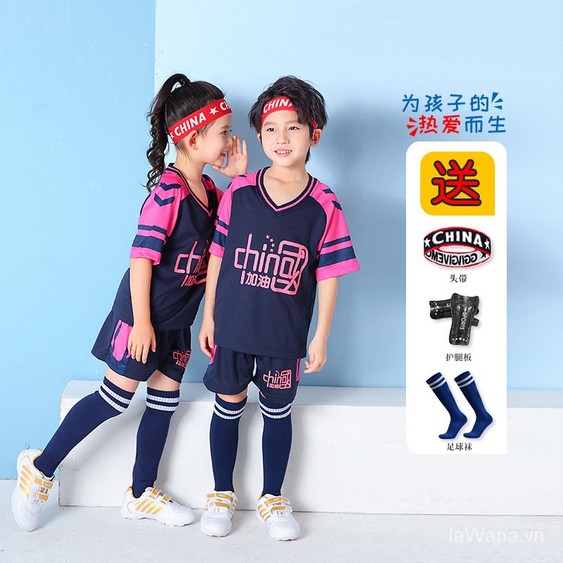 Bộ Quần Áo Thể Thao Bóng Đá Ngắn Tay Thời Trang Thu Đông Dành Cho Trẻ