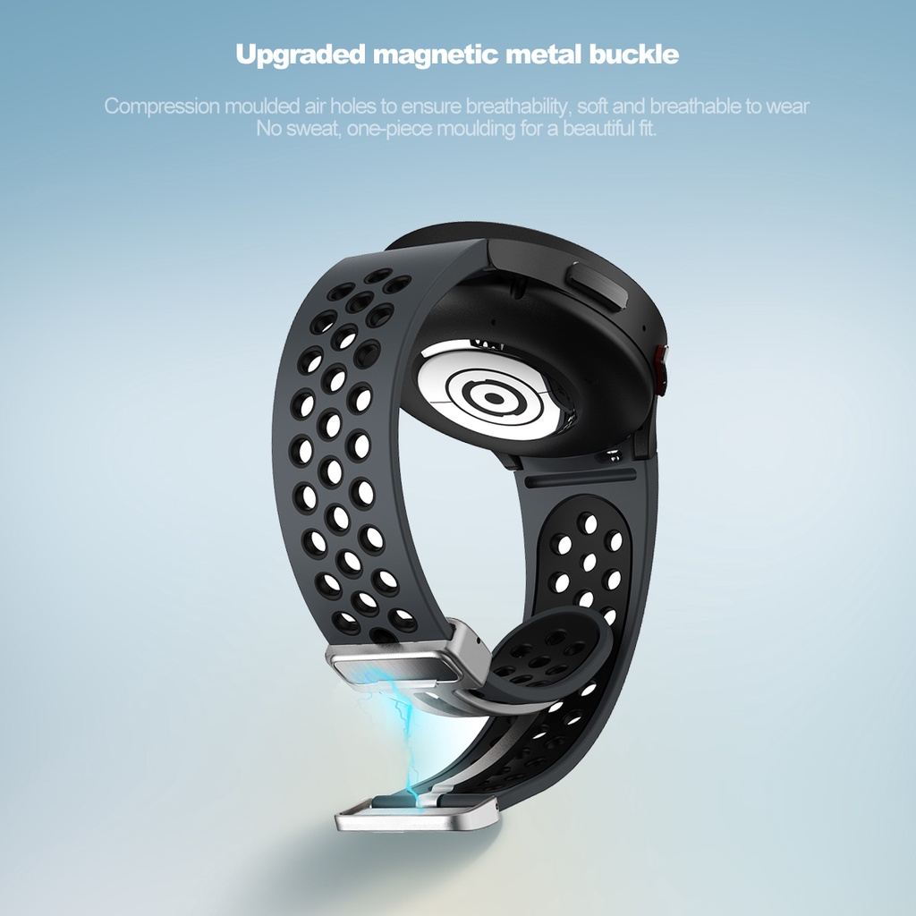 Silicone Dây Đeo Silicon Thoáng Khí Có Khóa Nam Châm Cho Đồng Hồ Thông Minh samsung galaxy watch 6 5 4 44 / 40mm galaxy watch 6 classic 5pro 45mm