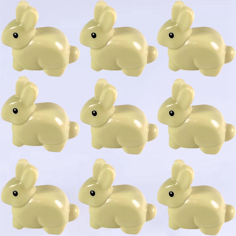 Bộ 9 Mô Hình Đồ Chơi Công Viên Động Vật Thỏ Đáng Yêu diy Mừng Năm Mới Cho Trẻ Em