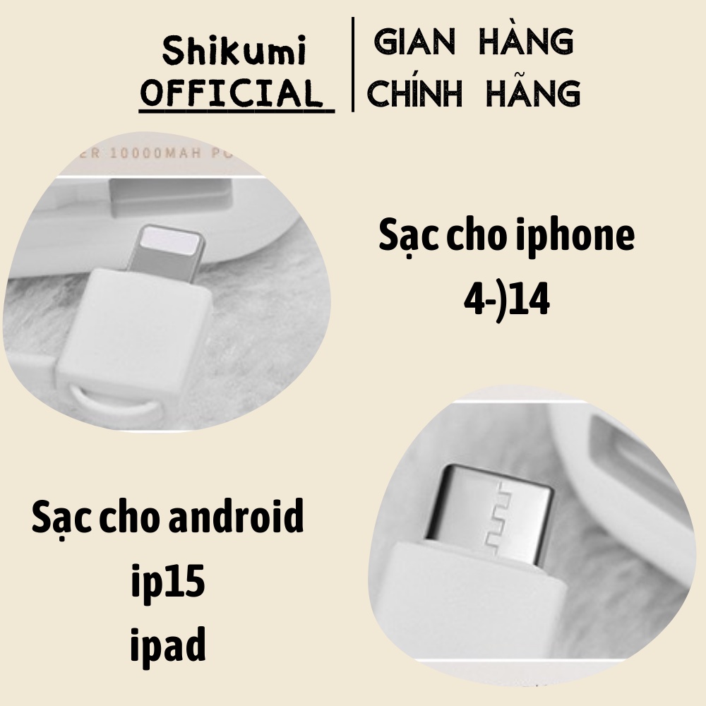 Pin sạc dự phòng SHIKUMI 10.000mAh hỗ trợ sạc nhanh nomoduck
