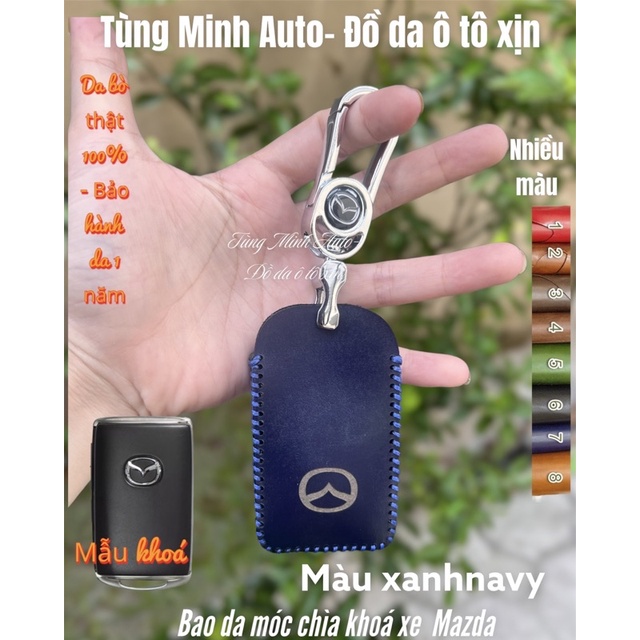 Bao da bọc chìa khoá  Xe ô tô Mazda Cx8 2022  da bò thật