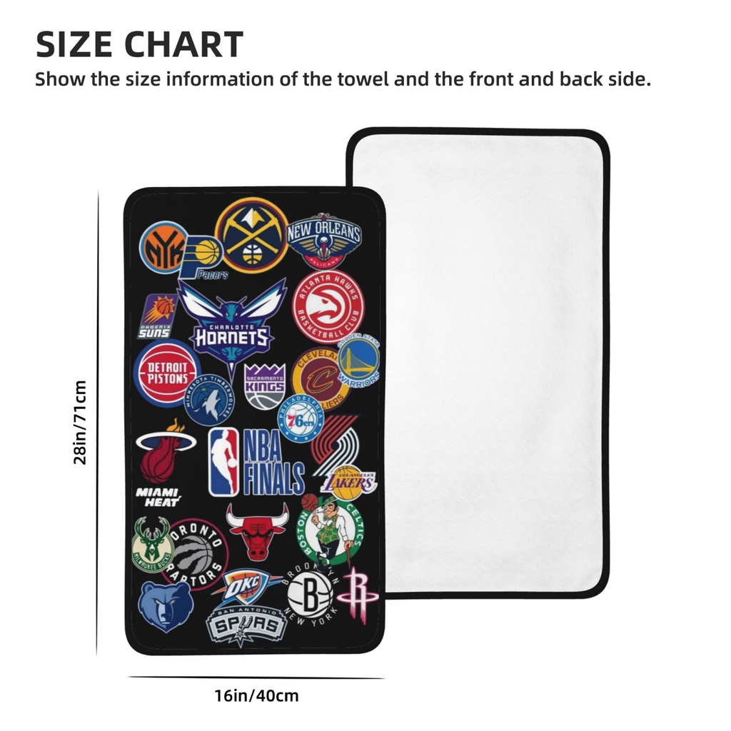 Nba Khăn Tắm Vải Nhung Mềm Mại Thấm Hút Tốt 40 * 70 cm