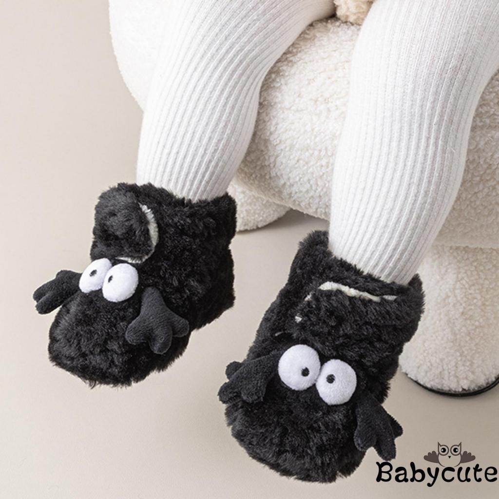 Giày Đế Mềm Chống Trượt Mùa Đông In Hình Hoạt Hình Cho Bé Trai Và Bé Gái