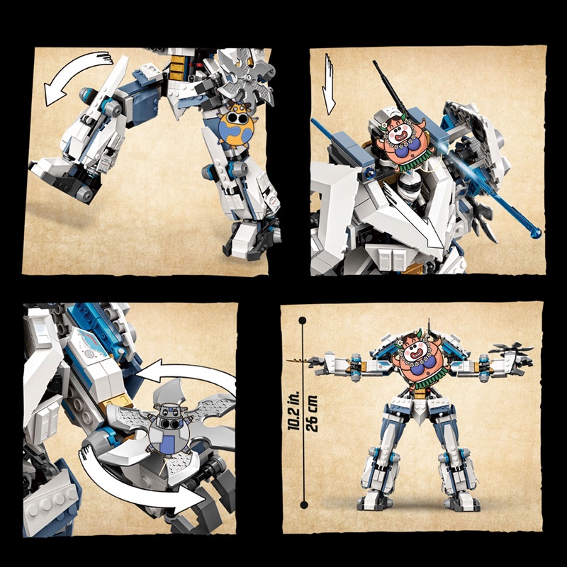 Đồ chơi Lắp ráp Robot Cuồng phong Ninja Go, X19003 Mecha Ninja, Xếp hình thông minh