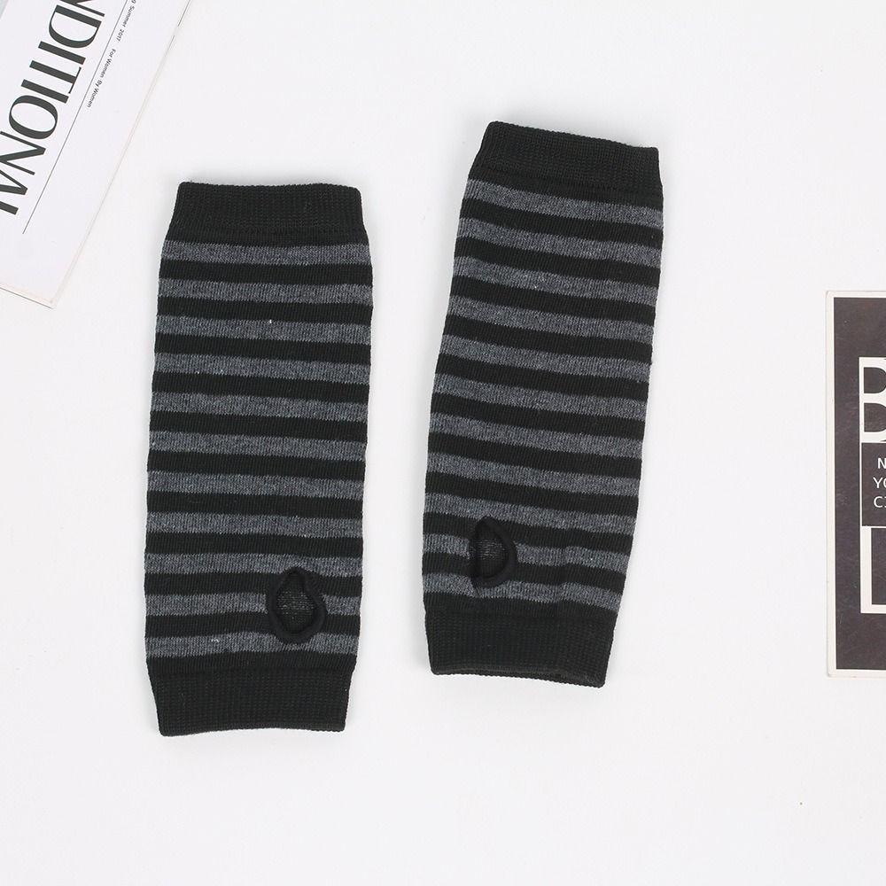 Mengxuan Găng Tay Mùa Đông Dệt Kim Kẻ Sọc Có Thể Chạm Màn Hình Cảm Ứng Phong Cách Hàn Quốc Dùng Khi Lái Xe Ngoài Trời