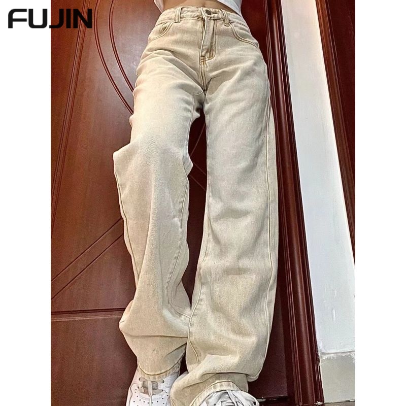 FUJIN quần ống rộng quần nữ jean Casual Cute Korean Stylish WNK23A0O2A 42Z231019