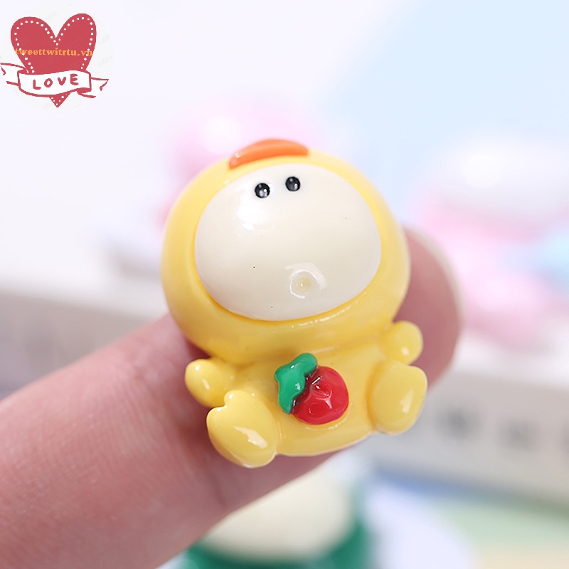 Tri Set 10 Quả Đào mini Bằng Nhựa resin Dễ Thương Cho Búp Bê diy vn