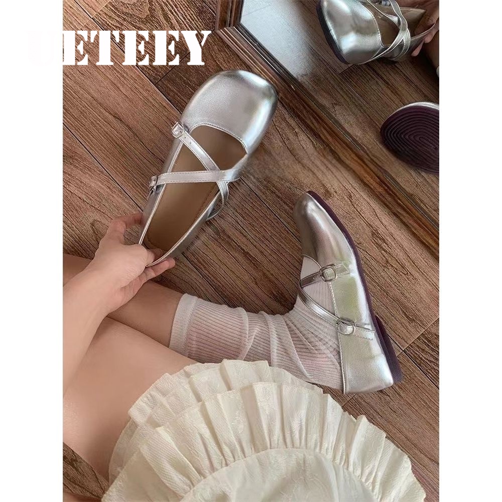 Giày búp bê Mary Jane UNTEEY FLF23A0NY3 42Z231019 thời trang xinh xắn thoải mái cho nữ