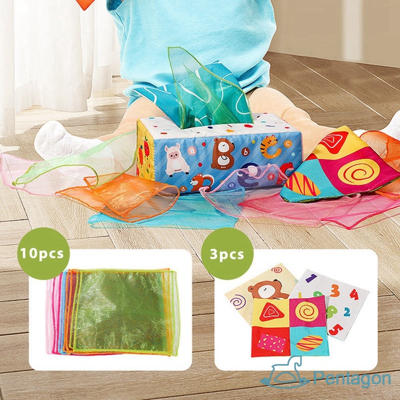 Hộp Khăn Giấy Đồ Chơi Cho Bé Đeo Ngón Tay