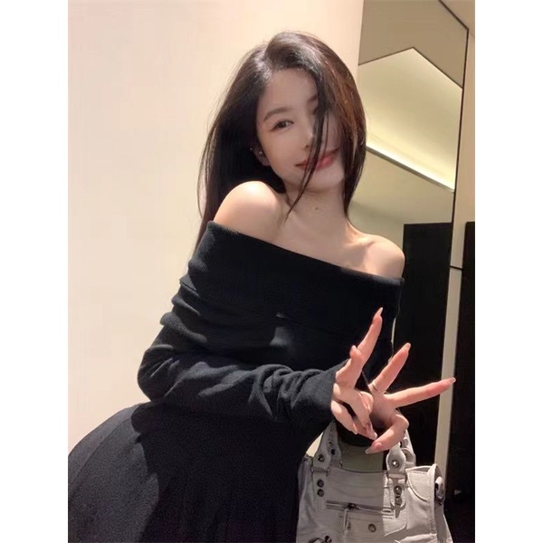 COZOK Đầm Dài Tay Dáng Chữ A Thiết Kế Mỏng Quyến Rũ Thời Trang