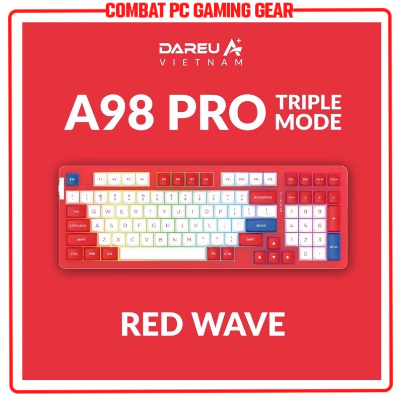 Bàn phím cơ không dây Dareu A98 PRO  hàng chính hãng