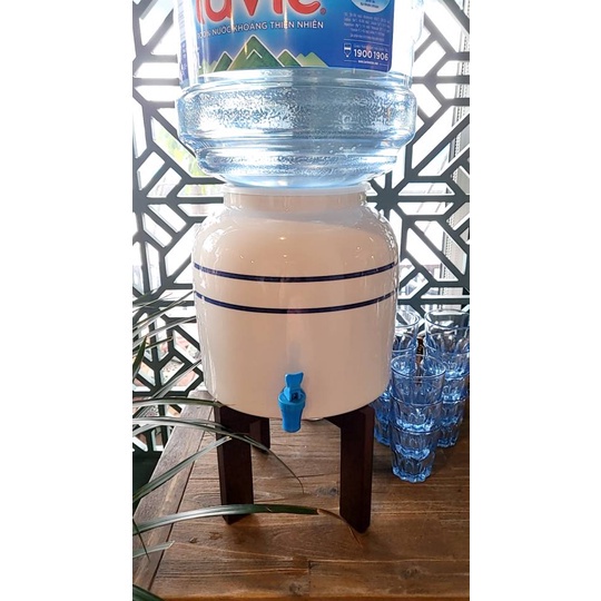 Đôn để chậu cây Cao 17cm x Rộng 25cm, bằng gỗ tự nhiên, kệ để chậu hoa , Giá gỗ chân dẹp, Cao 17 x Rộng 25cm