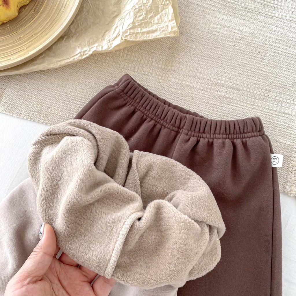 Bộ Áo Tay Dài Kẻ Sọc In Hình Gấu Phối Quần Dài Màu Trơn Dễ Thương Cho Bé Từ 0-3 Tuổi